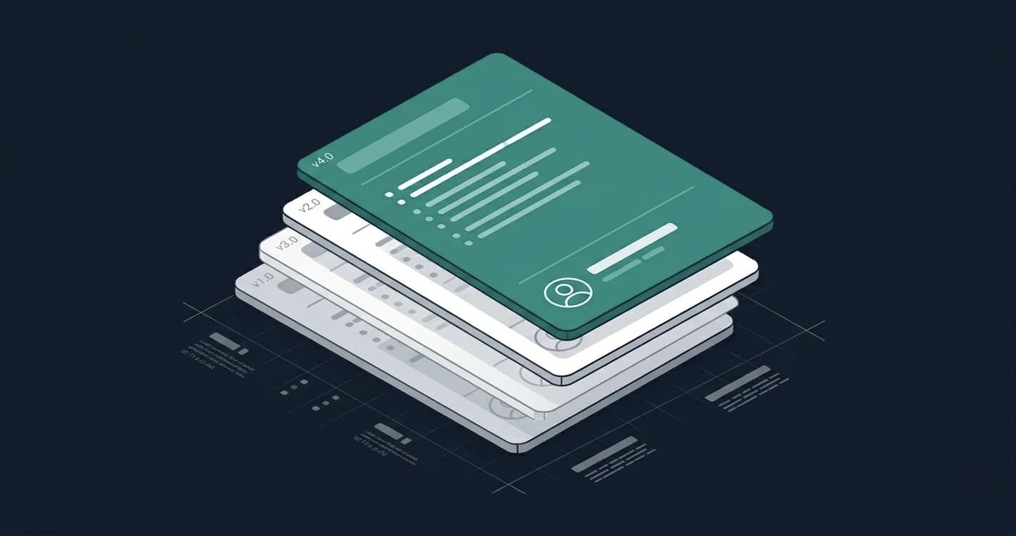 Governança de templates: versionamento, ownership e o caminho para o canônico